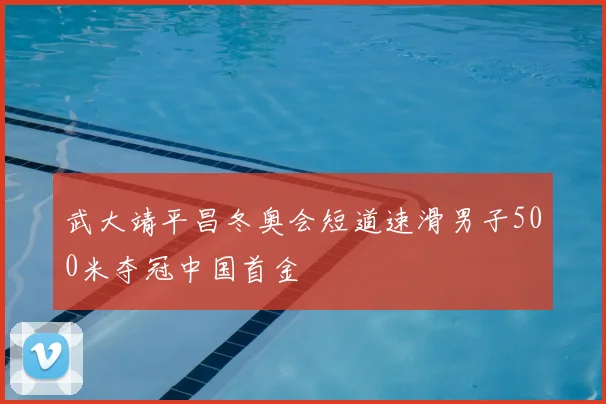 武大靖平昌冬奥会短道速滑男子500米夺冠中国首金